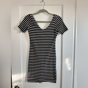 Black and White Striped Dress